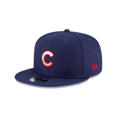 Blue Chicago Cubs Hat - New Era MLB Americana Fade 9FIFTY Snapback Caps USA7243569